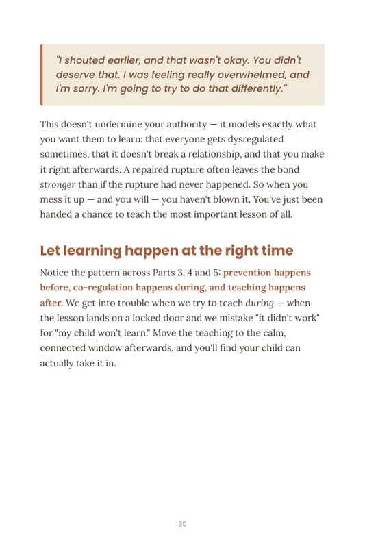 Sample page from inside the guide